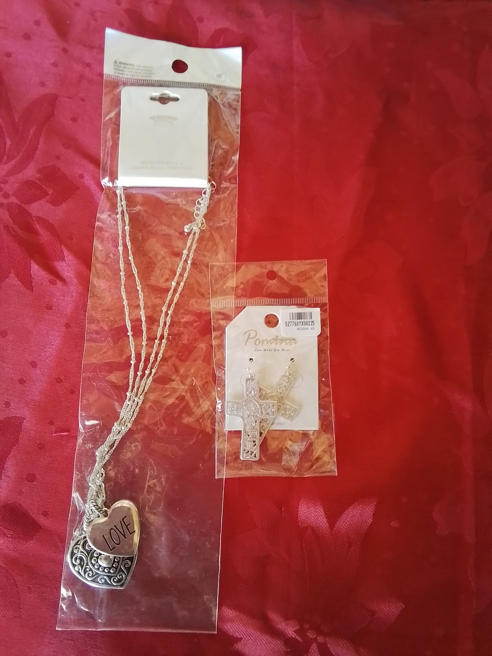 Christian Themed Necklace and Earrings NWT